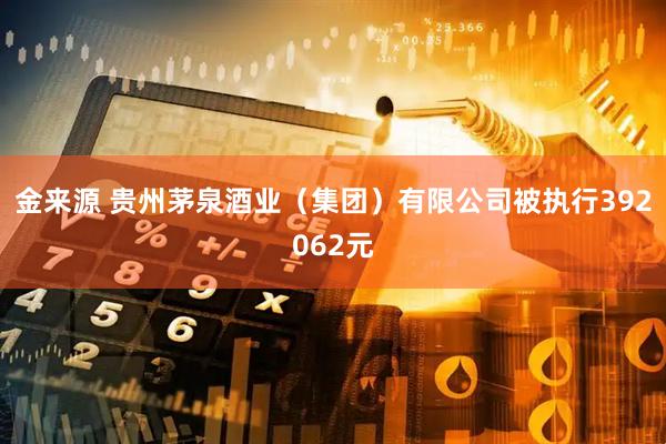 金来源 贵州茅泉酒业（集团）有限公司被执行392062元
